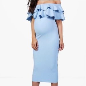 Off the shoulder maternity dress